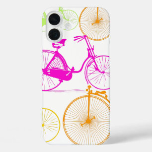 Coque Pour iPhone 16 Plus Vintage moderne Vélo couleur brillante Motif néon