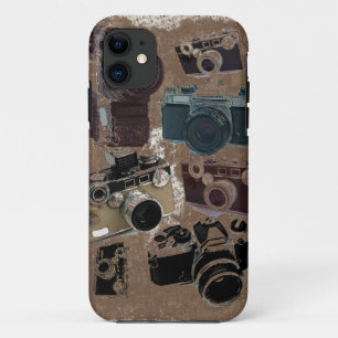 Coque Case-Mate iPhone Vintage Motif d'appareils photo rétro Grunge Ipho