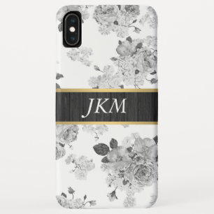 Case-Mate iPhone Case Vintage motif floral noir et blanc