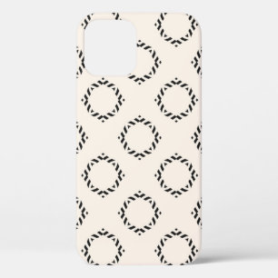 Case-Mate iPhone Case Vintage motif sans couture ornementale. Noir et bl