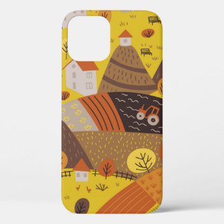 Case-Mate iPhone Case Vintage motif sans soudure du village d'automne la
