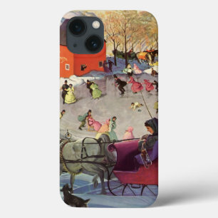 Coques Pour iPhone Vintage Noël, Amour et Romance Sleigh