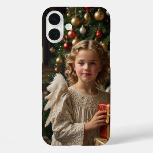 Coque Pour iPhone 16 Plus Vintage Noël Angel Nostalgale Cadeau de vacances