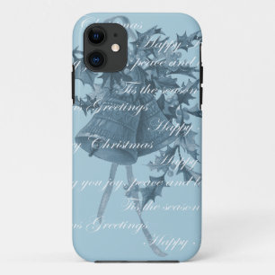 Case-Mate iPhone Case Vintage Noël cloches bleu neutre