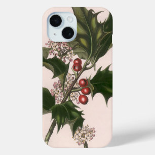 Coque Case-Mate iPhone Vintage Noël, Holly Plante avec les baies rouges