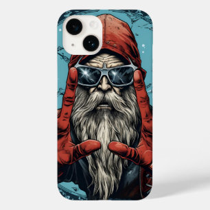 Coque Case-Mate iPhone Vintage Noël Père Noël Heavy Metal Rock and Roll