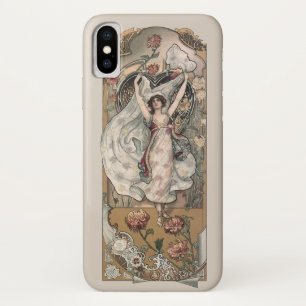 Case-Mate iPhone Case Vintage Nouveau Maiden avec Chrysanthemums