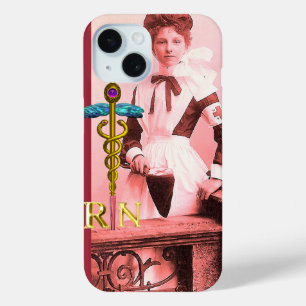 Coque Case-Mate iPhone VINTAGE NURSE et Gold Caduceus