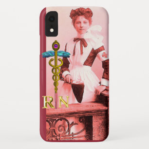 Coque Case-Mate iPhone VINTAGE NURSE et Gold Caduceus