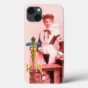 Case-Mate iPhone Case VINTAGE NURSE et Gold Caduceus