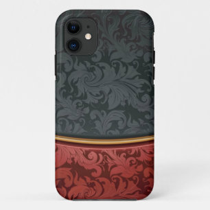 Coque Case-Mate iPhone Vintage ornement rouge et noir