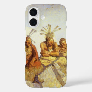 Coques iPhone 16 Vintage Ouest, La Guerre ou la Paix par NC Wyeth