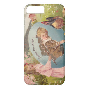Coque Case-Mate Pour iPhone Vintage Pâques Victorienne fille et garçon