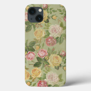 Etui iPhone 13 Vintage Pays Floral Patiné