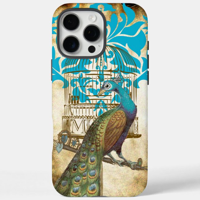 Coques Case-Mate iPhone Vintage Peacock Birdcage Damas (Verso)