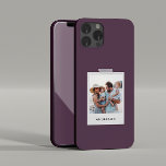 Case-Mate iPhone Case Vintage photo collage typographie moderne violet<br><div class="desc">Tendance vintage retro typographie photo moderne simple design de téléphone élégant. La couleur Arrière - plan violette peut être changée.</div>