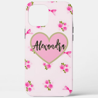 Case-Mate iPhone Case Vintage Pink Bows and Red Cherries Aesthetic Water