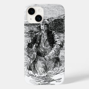 Coque Pour iPhone 14 Vintage Pirates, sir Henry Morgan dans l'océan