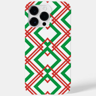 Coque Case-Mate iPhone Vintage rayé rouge et vert