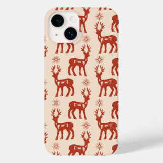 Coque Case-Mate iPhone Vintage Reindeer Motif - Festive Holiday Design