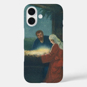 Coque Pour iPhone 16 Vintage Religion, Adoration des Bergers