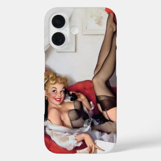 Coque Pour iPhone 16 Vintage Retro Elvgren Téléphone Porte-Maillot Fill