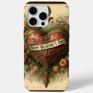 Coque Case-Mate iPhone Vintage/rétro/Victorian Valentine's day heart