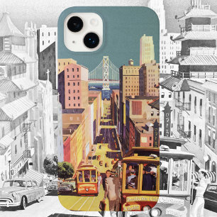 Coque Case-Mate iPhone Vintage San Francisco Cable Cars Travel Poster Art