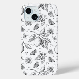 Coque Case-Mate iPhone Vintage Tropical Fruit Lemon Floral