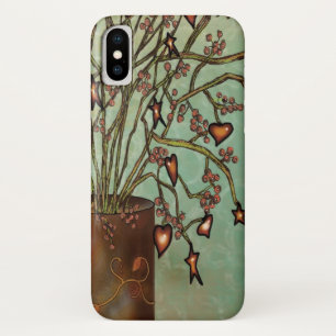 Case-Mate iPhone Case Vintage Vase en Tin avec arbre cardiaque