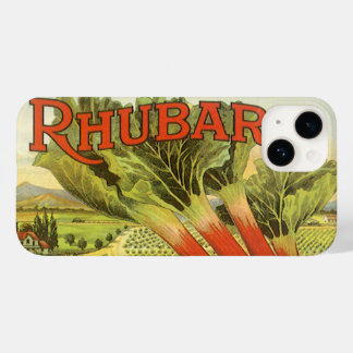 Coque Pour iPhone 14 Vintage Végétal Can Étiquette Art, Rhubarb Farm