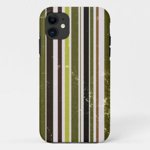 Coque Case-Mate Pour iPhone Vintage vert, blanc rayures Motif