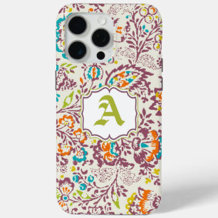 Coque Case-Mate iPhone Vintage vert Plum d'ivoire Damas Personnaliser iPh