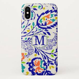 Coques Pour iPhone Vintage Vert Royal Bleu Damas Monogramme iPhone 5