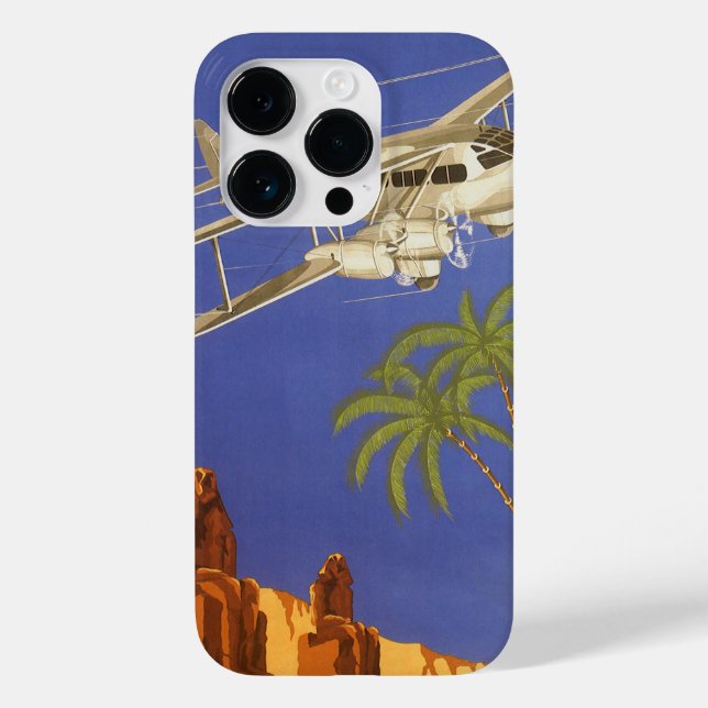 Coques Case-Mate iPhone Vintage voyage au Caire, Égypte, Biplane Avion (Verso)