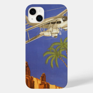 Coque Pour iPhone 14 Plus Vintage voyage au Caire, Égypte, Biplane Avion