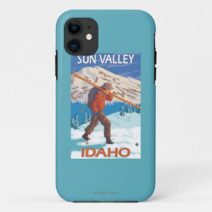 Coque Case-Mate iPhone Vintage voyage de transport 2 de skis de neige de