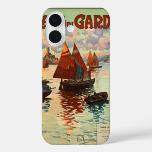 Coque Pour iPhone 16 Vintage voyage, Lago di Garda, Lac de Garde, Itali