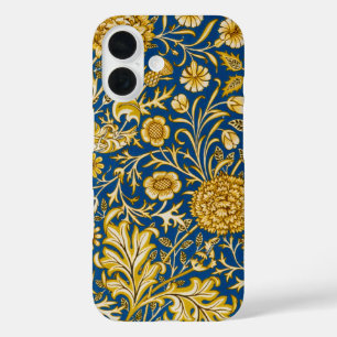 Coque Pour iPhone 16 Vintage William Morris Cherwell Bleu Art Floral
