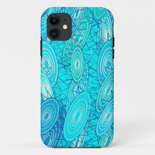 Coque Case-Mate iPhone "Vinyl Blues" abstrait - turquoise, bleu, blanc