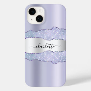 Coque Case-Mate iPhone Violet argenté en marbre