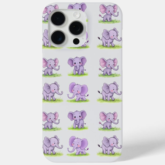 Coques Case-Mate iPhone Violet Baby Elephant iPhone/iPad Case (Verso)