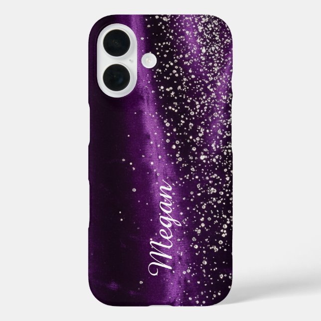 Coques Case-Mate iPhone Violet et diamants - Sublime Presque Invisible (Verso)