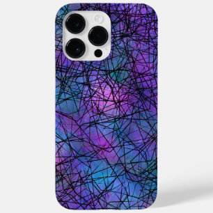 Coque Case-Mate iPhone Violet et noir Abstrait Line Art unique