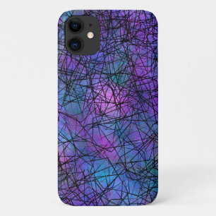 Case-Mate iPhone Case Violet et noir Abstrait Line Art unique