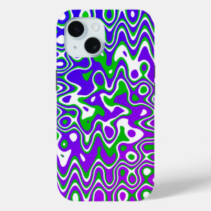Coque Case-Mate iPhone [Violet et vert] Tourbillons Op-Art