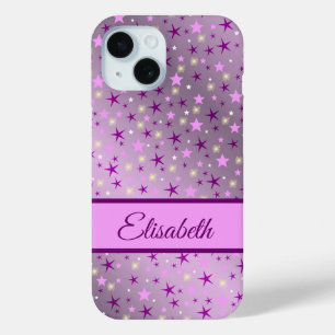 Coque Case-Mate iPhone violet,étoiles,personnaliser + étui, étui,