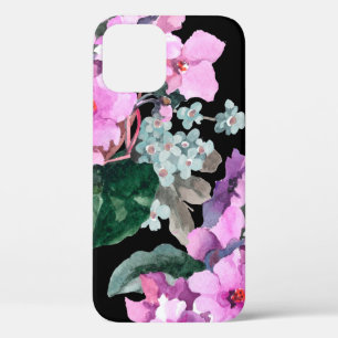 Case-Mate iPhone Case Violet fleurs et oublier moi pas aquarelle sur bla