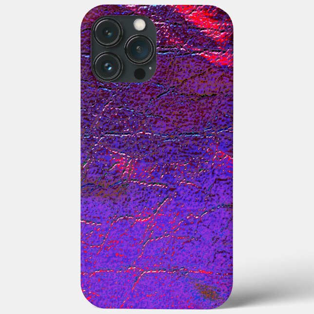 Coques Case-Mate iPhone Violet gothique au cuir rouge agrandi taché (Verso)