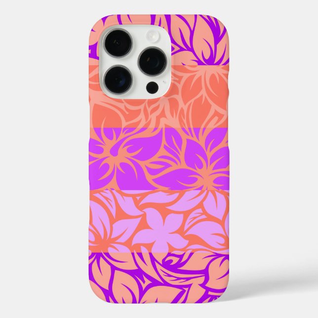 Coques Case-Mate iPhone Violet Hibiscus rayé de la baie de Moloaa (Verso)